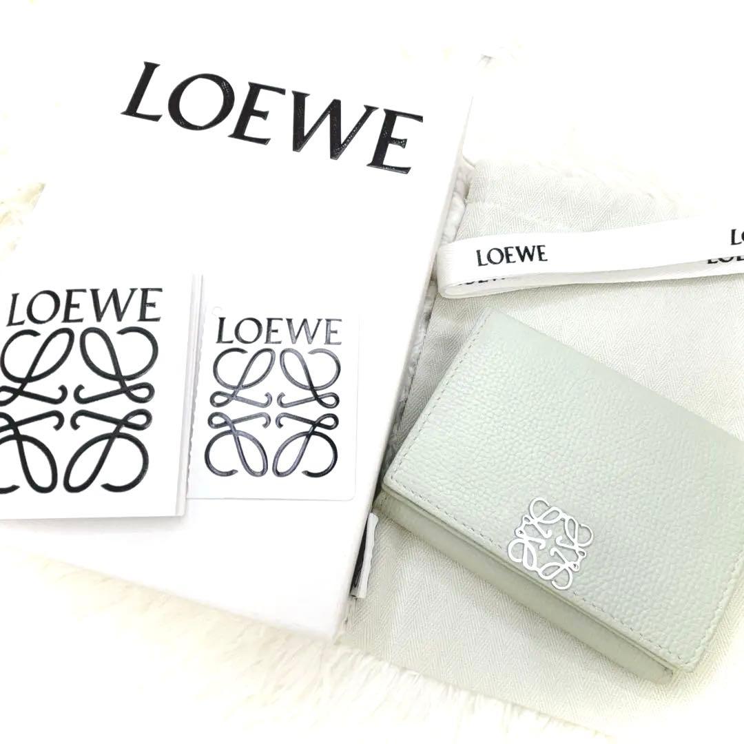 極美品✨LOEWE アナグラム トライフォールド ウォレット 三つ折り財布