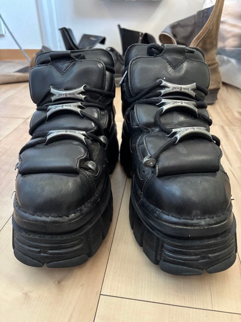 NEW ROCK ブラック 厚底スニーカー