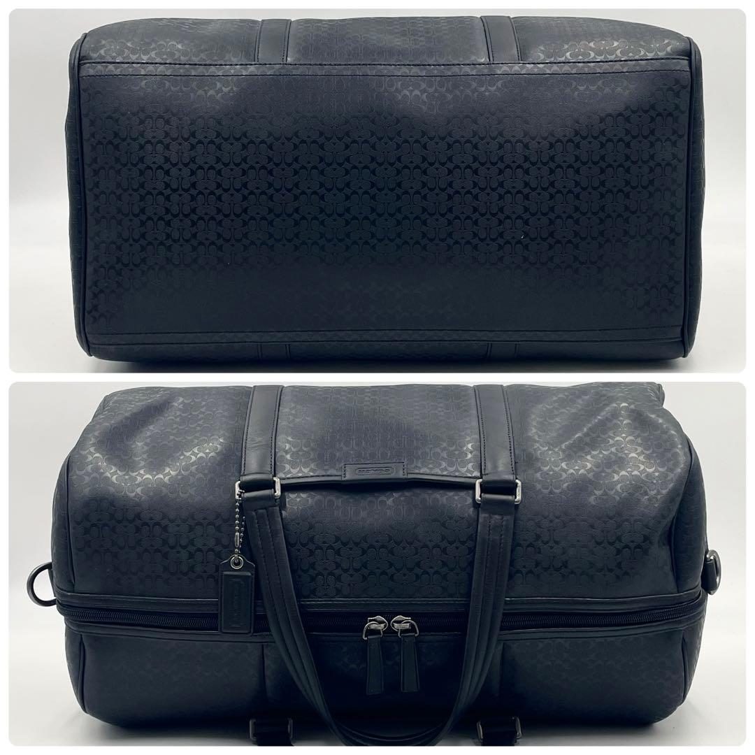 【極美品】COACH コーチ ボストンバッグ 2way シグネチャー エンボス