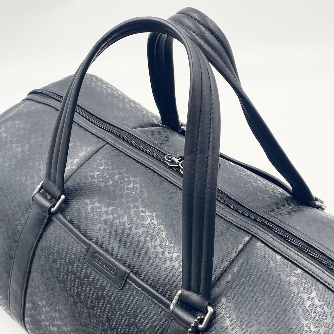 【極美品】COACH コーチ ボストンバッグ 2way シグネチャー エンボス