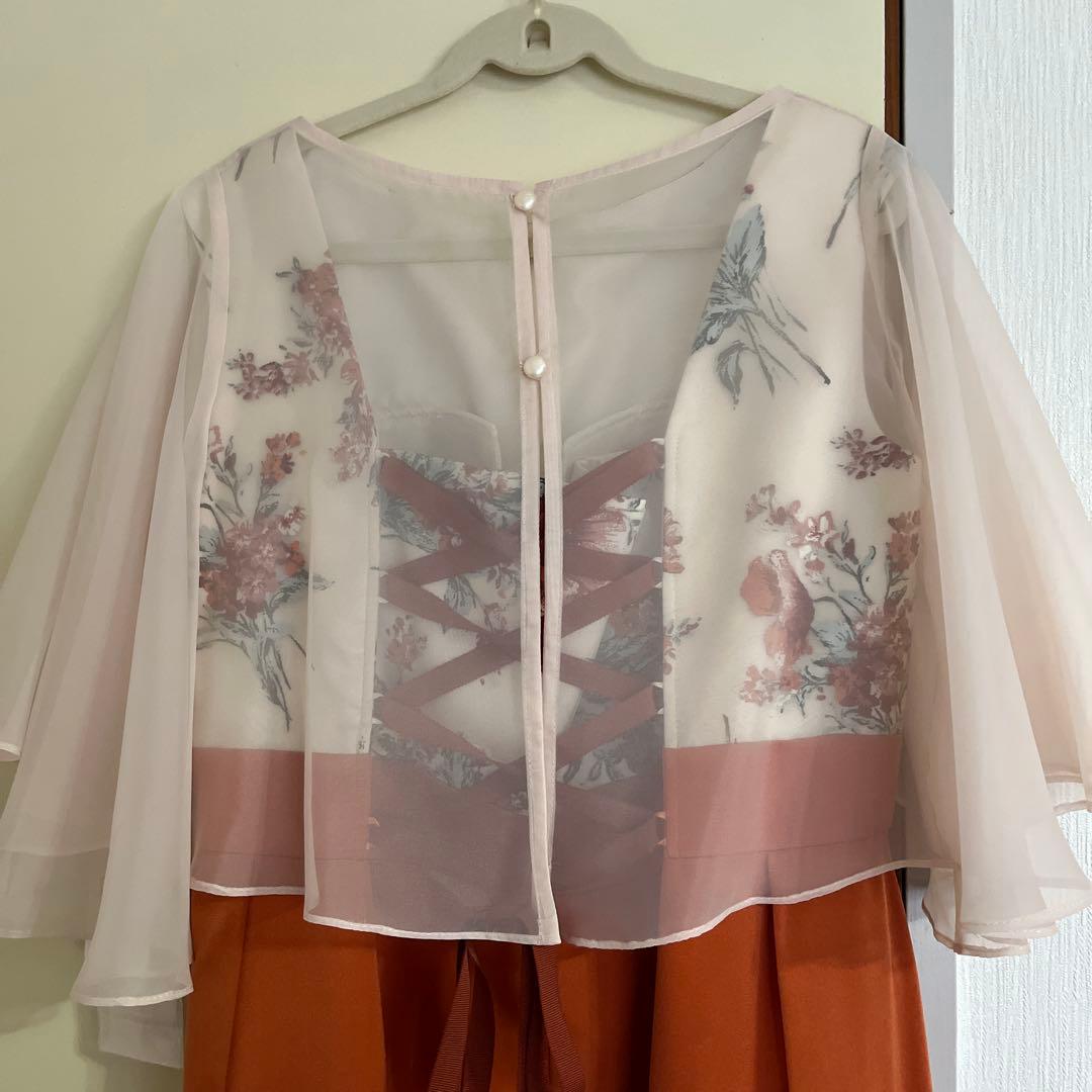 花柄ノースリーブパーティードレス ボレロ付　　AIMER 新品