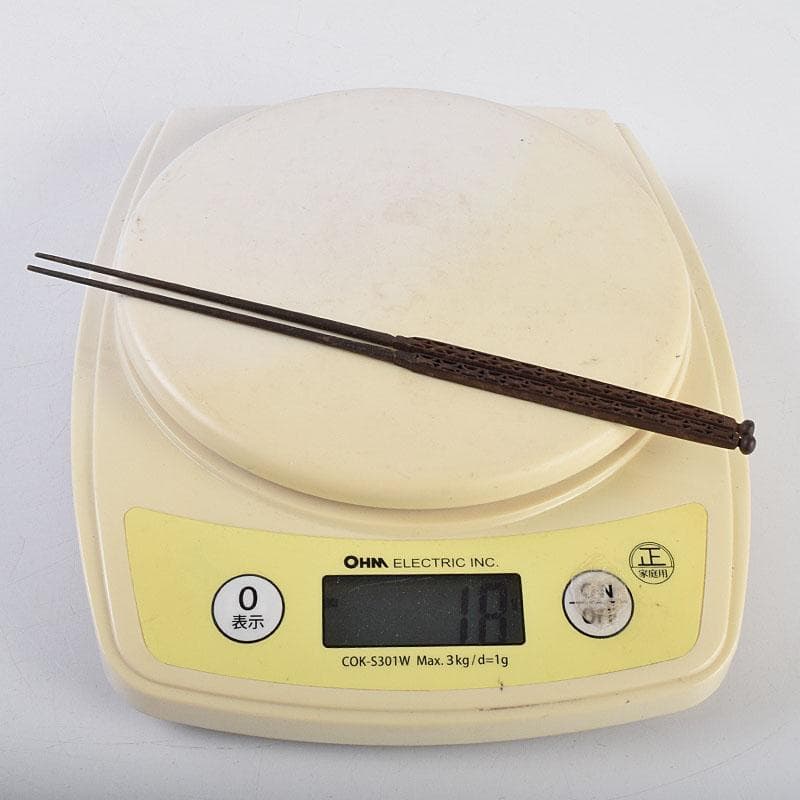 茶道具　古鉄　四方すかし飾　火箸　時代箱　V　8962