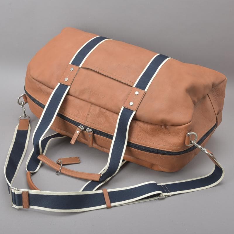 美品◇COACH コーチ ヘリテージダッフル ボストンバッグ 2WAY レザー茶