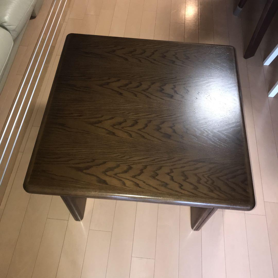カリモク　座卓　正方形　重厚感