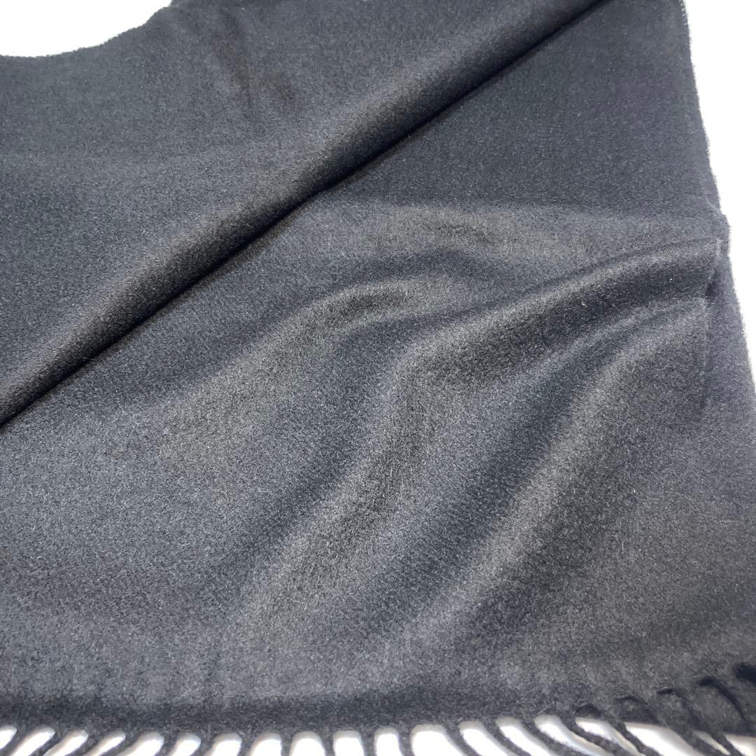 極美品 ジョシュアエリス カシミヤ100％ 中判マフラー ブラック