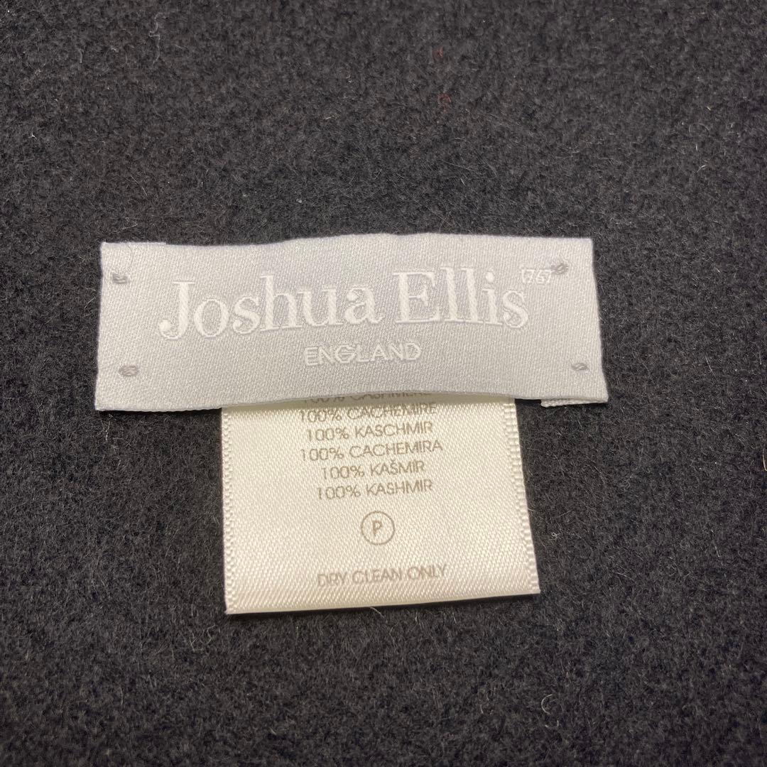 極美品 ジョシュアエリス カシミヤ100％ 中判マフラー ブラック