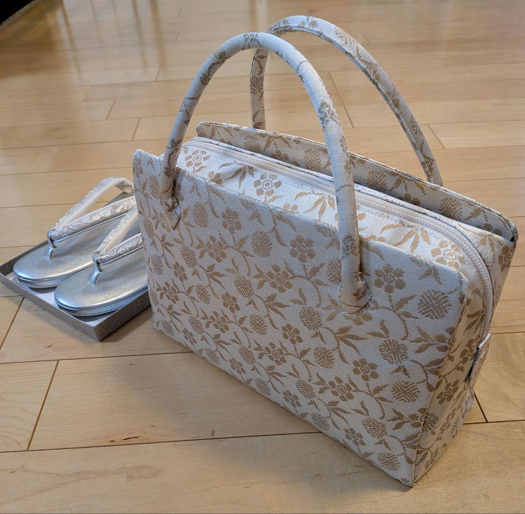 礼装　和装バッグ草履セット　結婚式　入学式　卒業式　和装バッグと草履セット