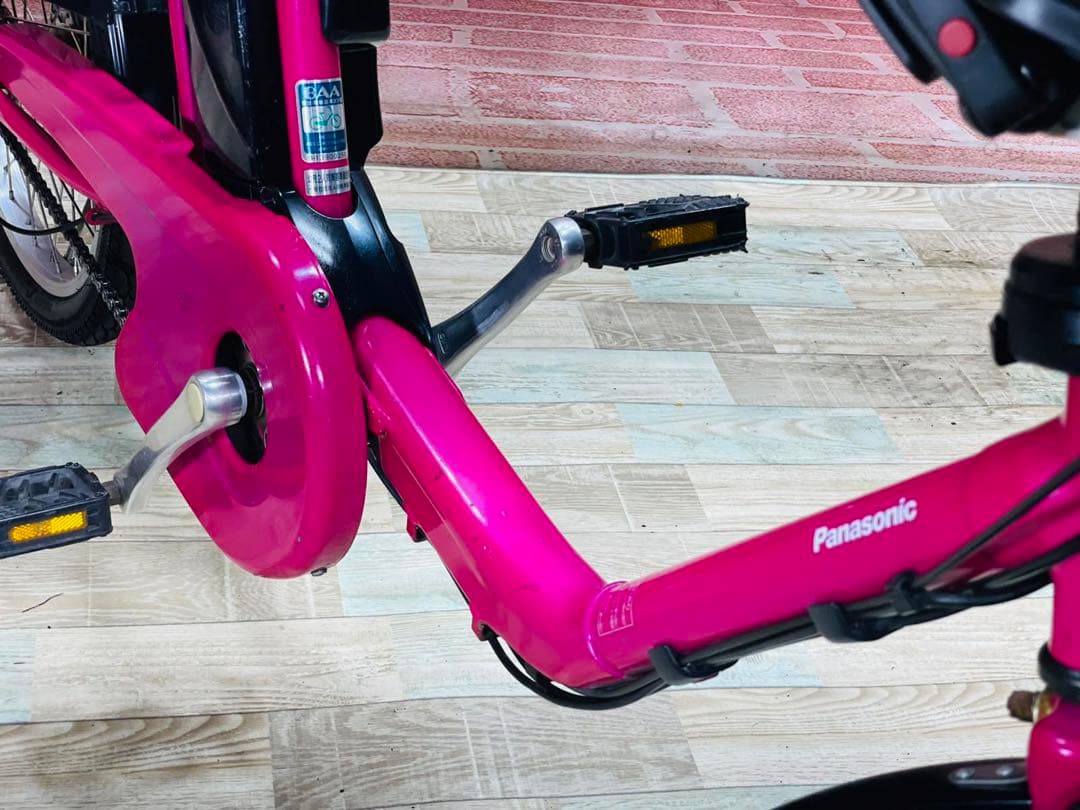 K1981 電動自転車パナソニック子供乗せ 20インチ 8.9Ah ピンク