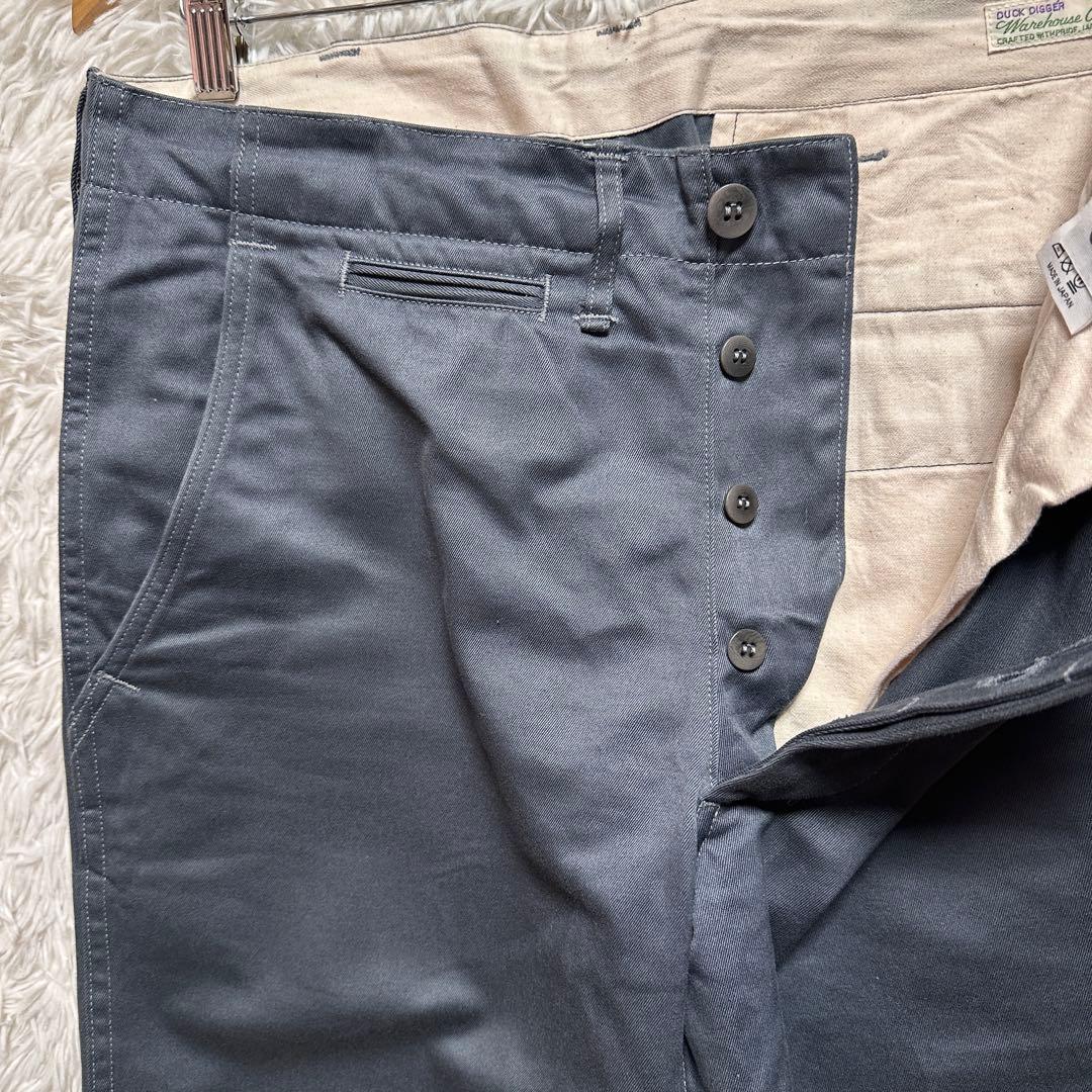 bjjjfウエアハウス DUCK DIGGER 1082 チノパンツ グレ