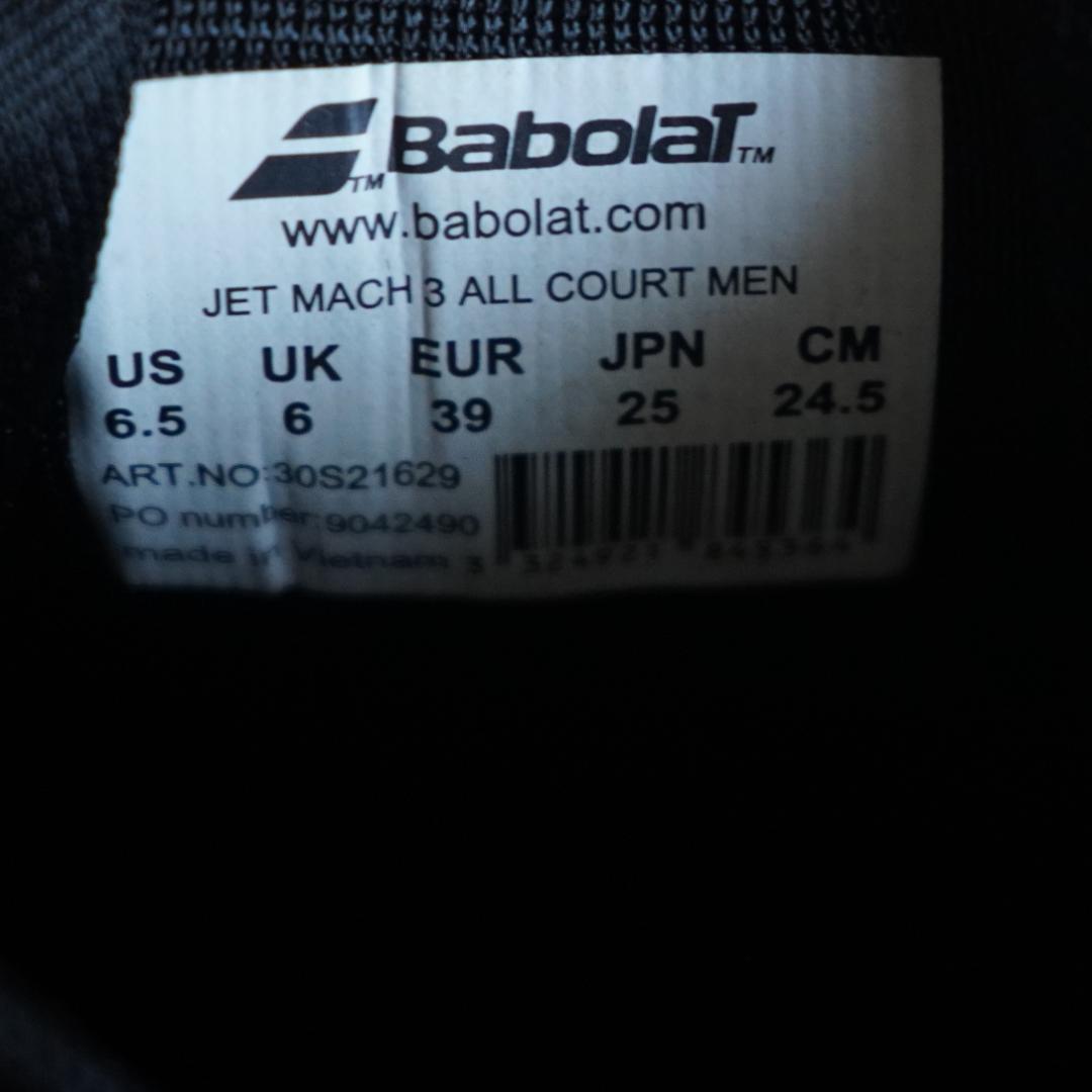 バボラ テニスシューズ オールコート メンズ 25cm ブラック／ゴールド