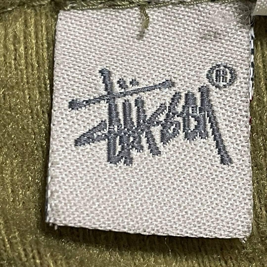 ステューシー トラックジャケット ラスタカラー 刺繍ロゴ ジャージ カーキ系 M