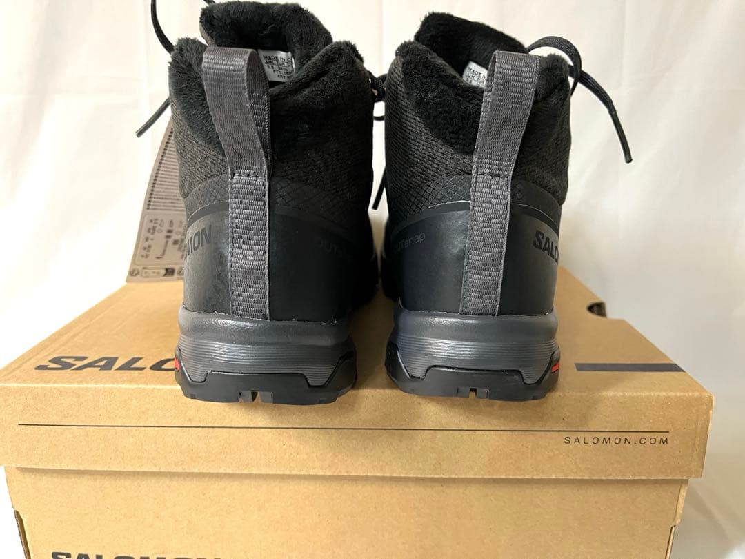 サロモン　アウトスナップ　ウォータープルーフ　ウィンターシューズ　ブラック