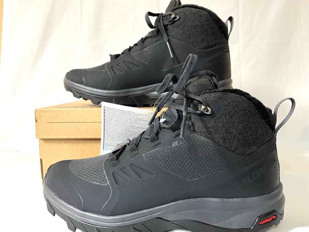サロモン　アウトスナップ　ウォータープルーフ　ウィンターシューズ　ブラック