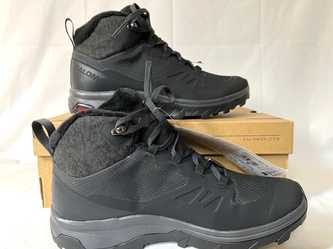 サロモン　アウトスナップ　ウォータープルーフ　ウィンターシューズ　ブラック