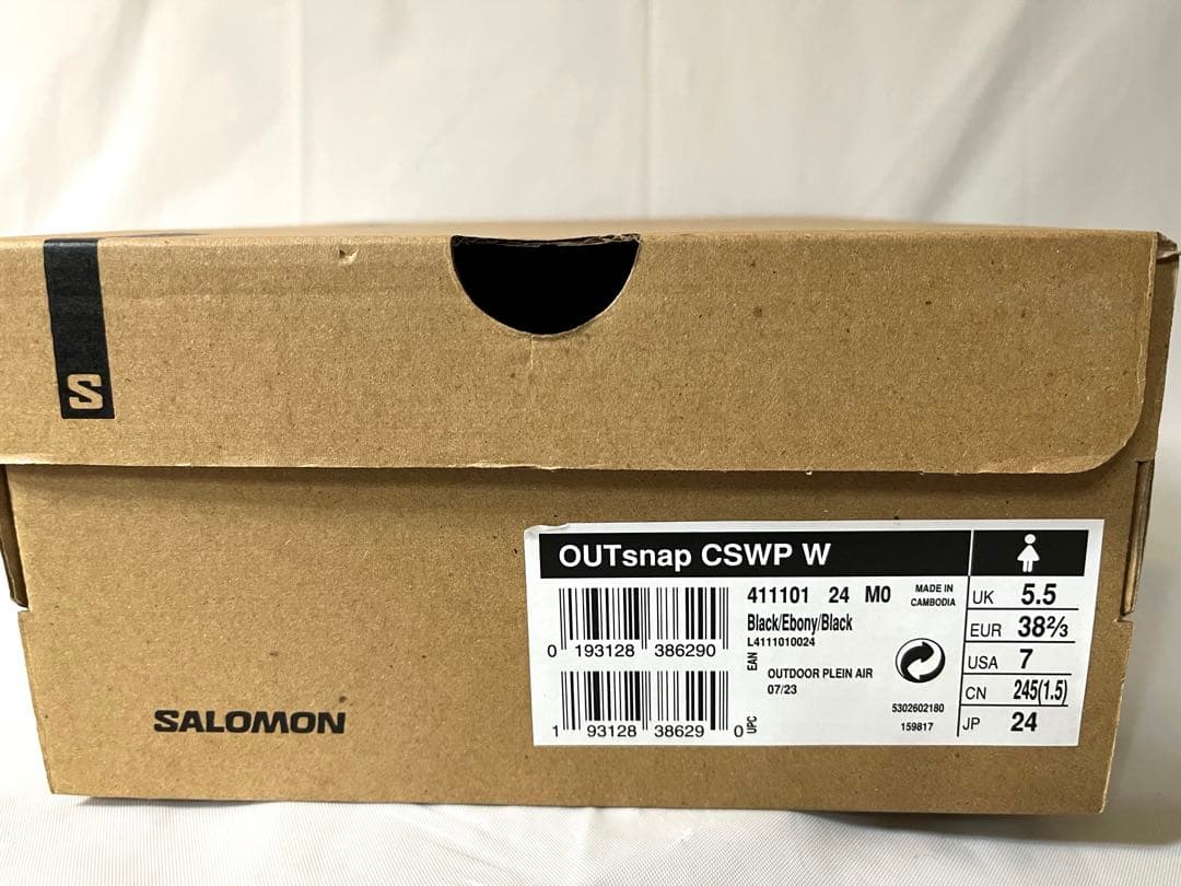 サロモン　アウトスナップ　ウォータープルーフ　ウィンターシューズ　ブラック