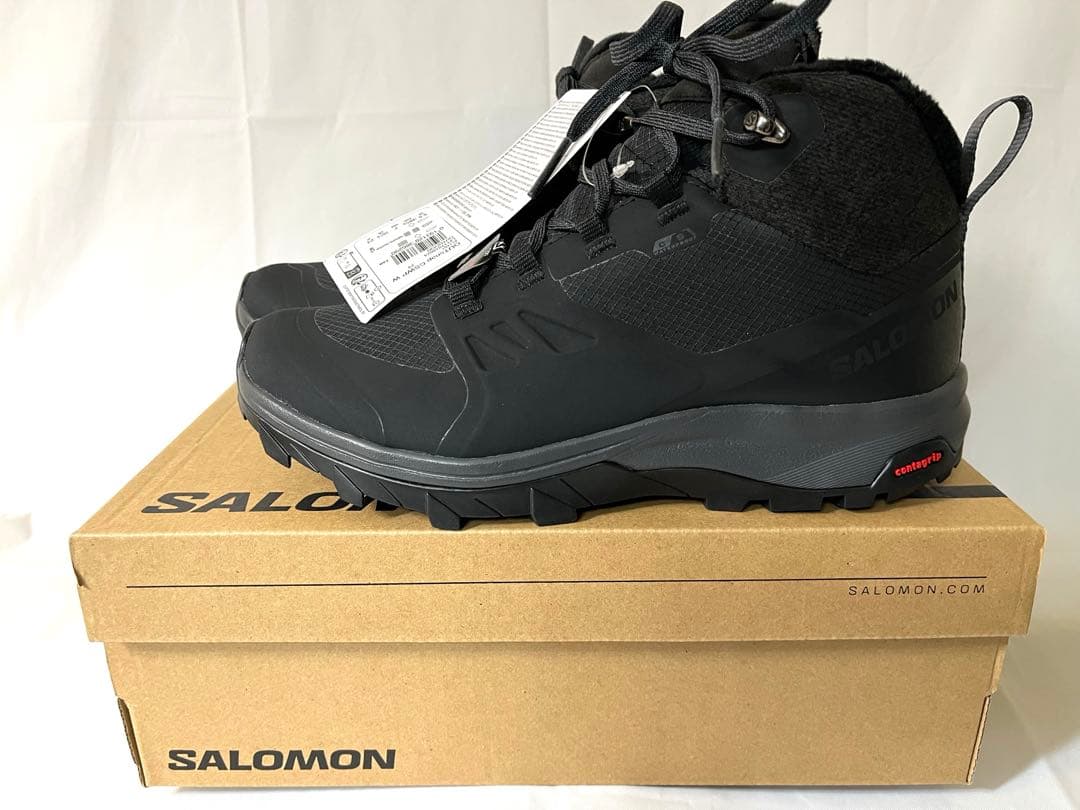 サロモン　アウトスナップ　ウォータープルーフ　ウィンターシューズ　ブラック