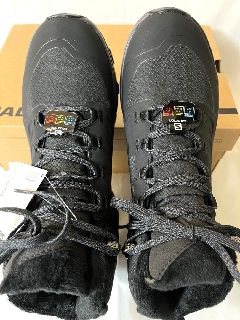 サロモン　アウトスナップ　ウォータープルーフ　ウィンターシューズ　ブラック