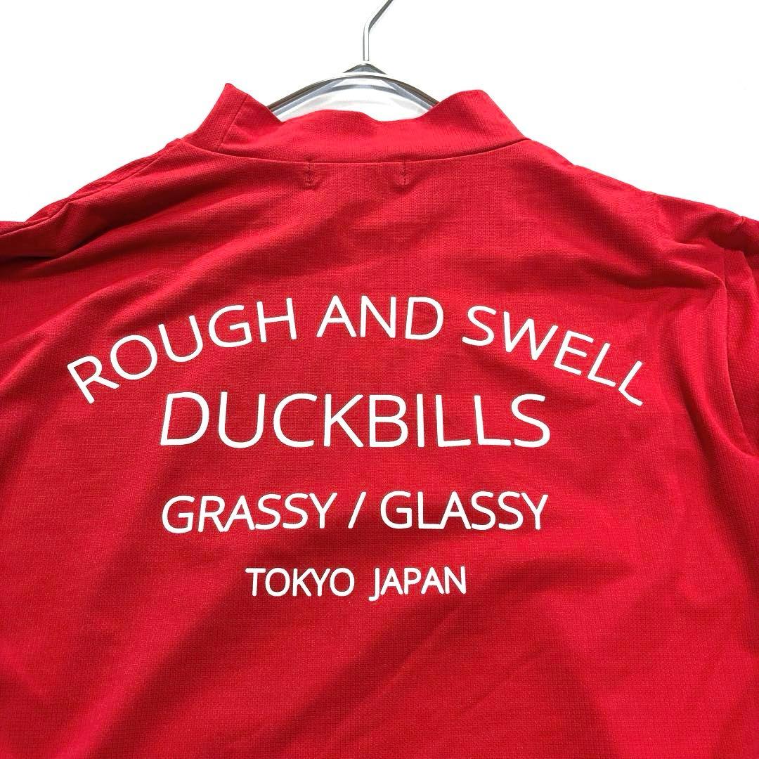 ラフアンドスウェル　長袖モックネックシャツ　ハイネック　レッド　M メンズ