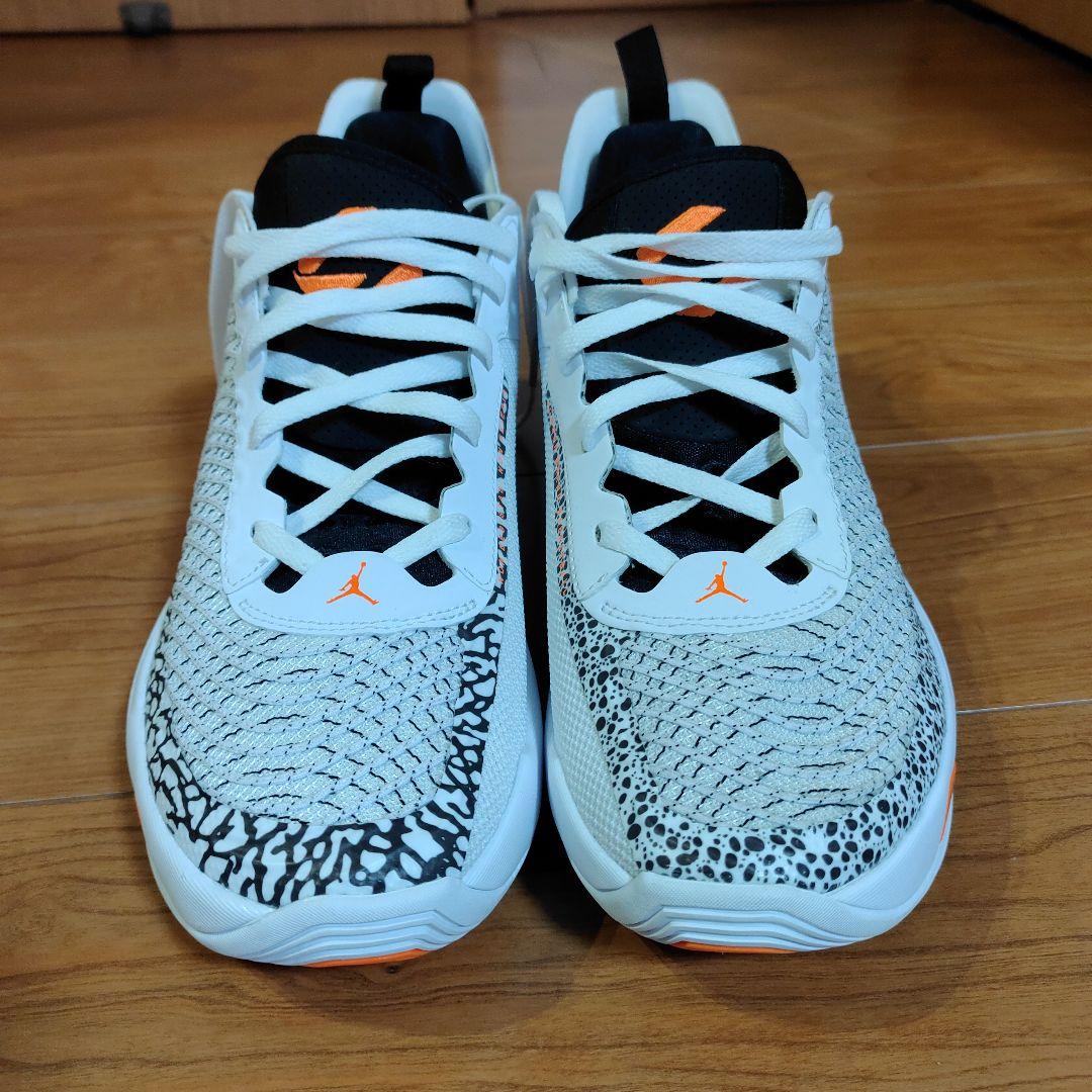 Jordan 1 バスケットボールシューズ ホワイト/オレンジ/ブラック