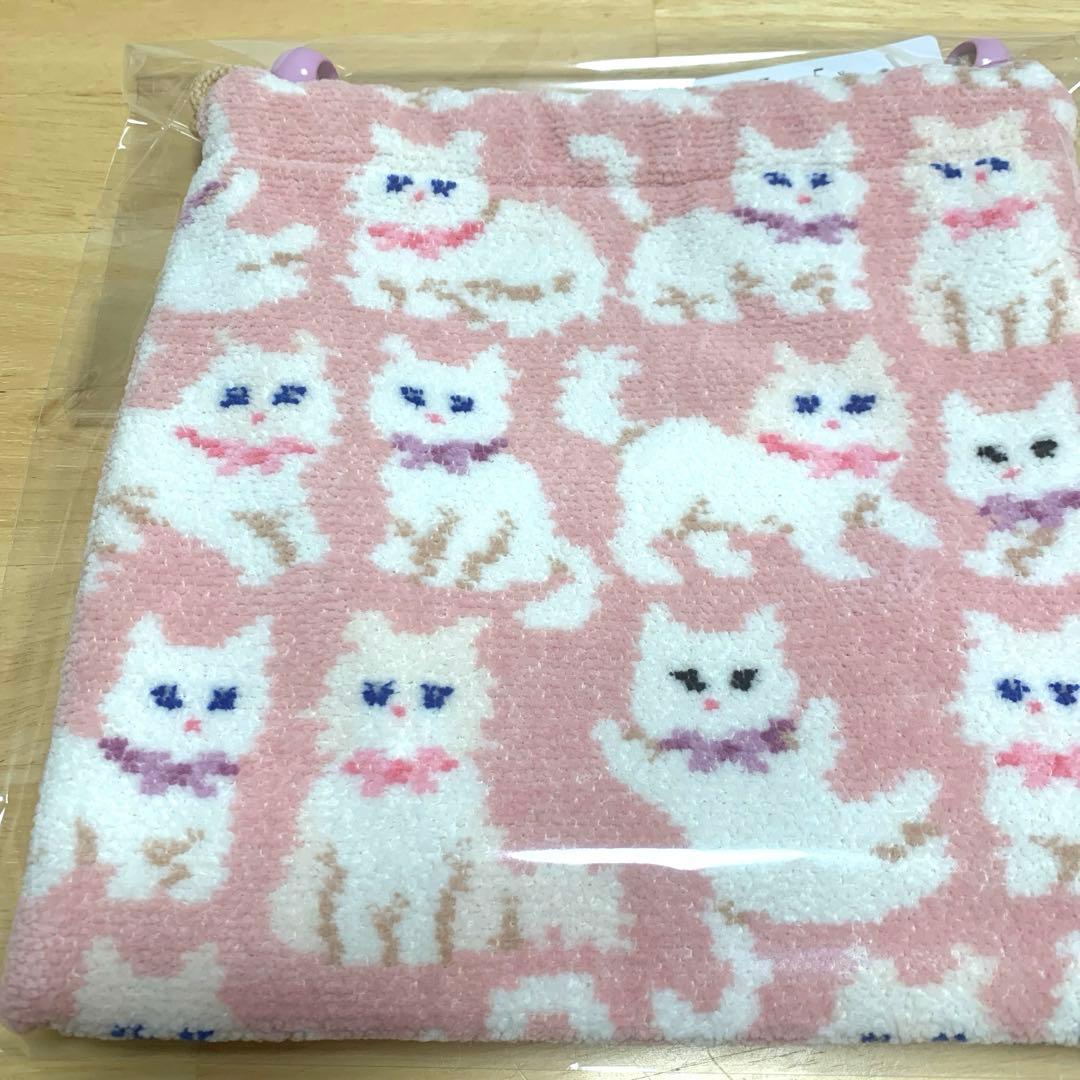 新品タグ付き　フェイラー　FEILER モフモフネコチャン 巾着