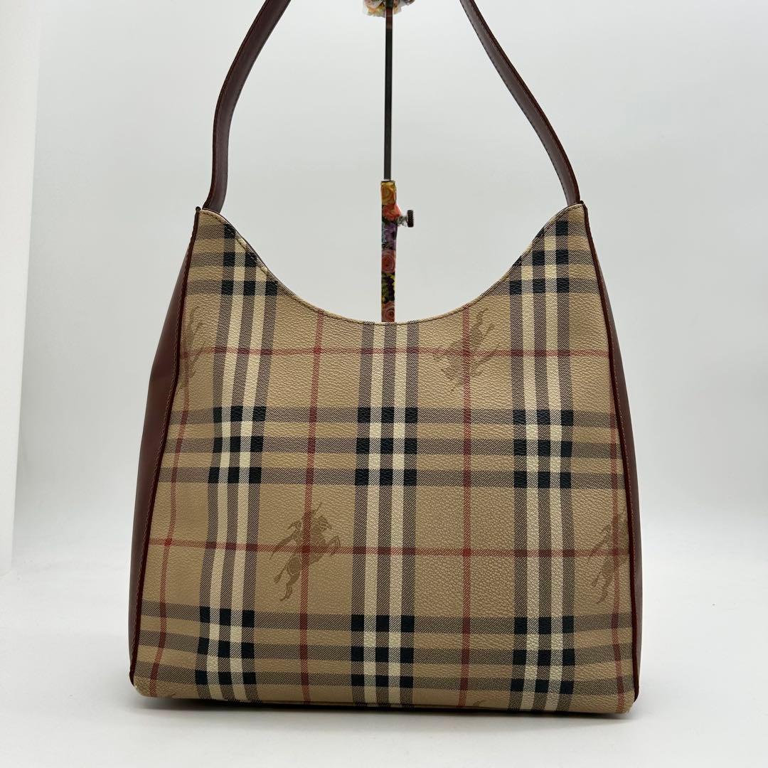 美品　バーバリー　ワンショルダーバッグ　ノバチェック　シャドーホース　肩掛け◎