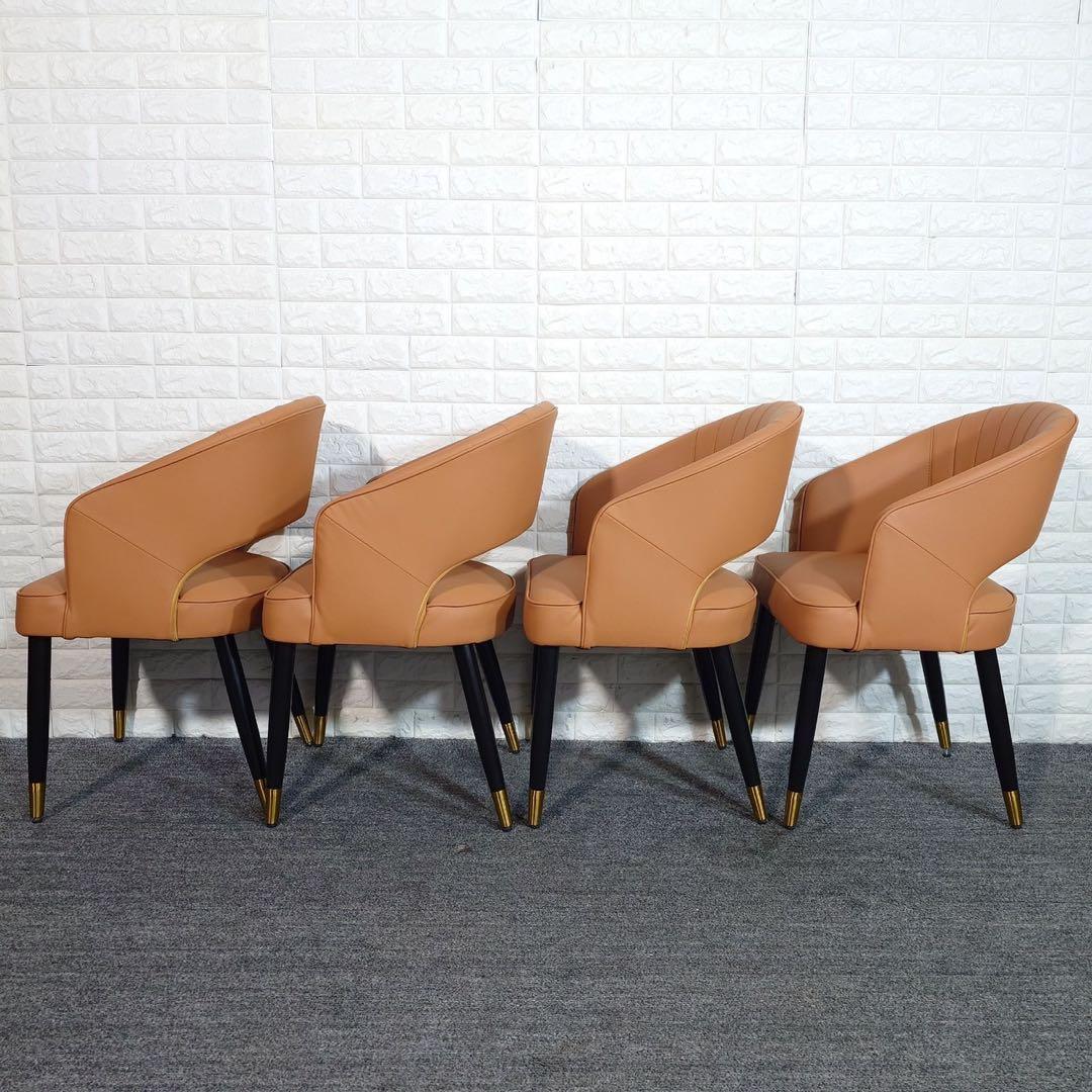 ダイニングチェア 4脚セット シンプル 木製フレーム 家具 インテリア J011