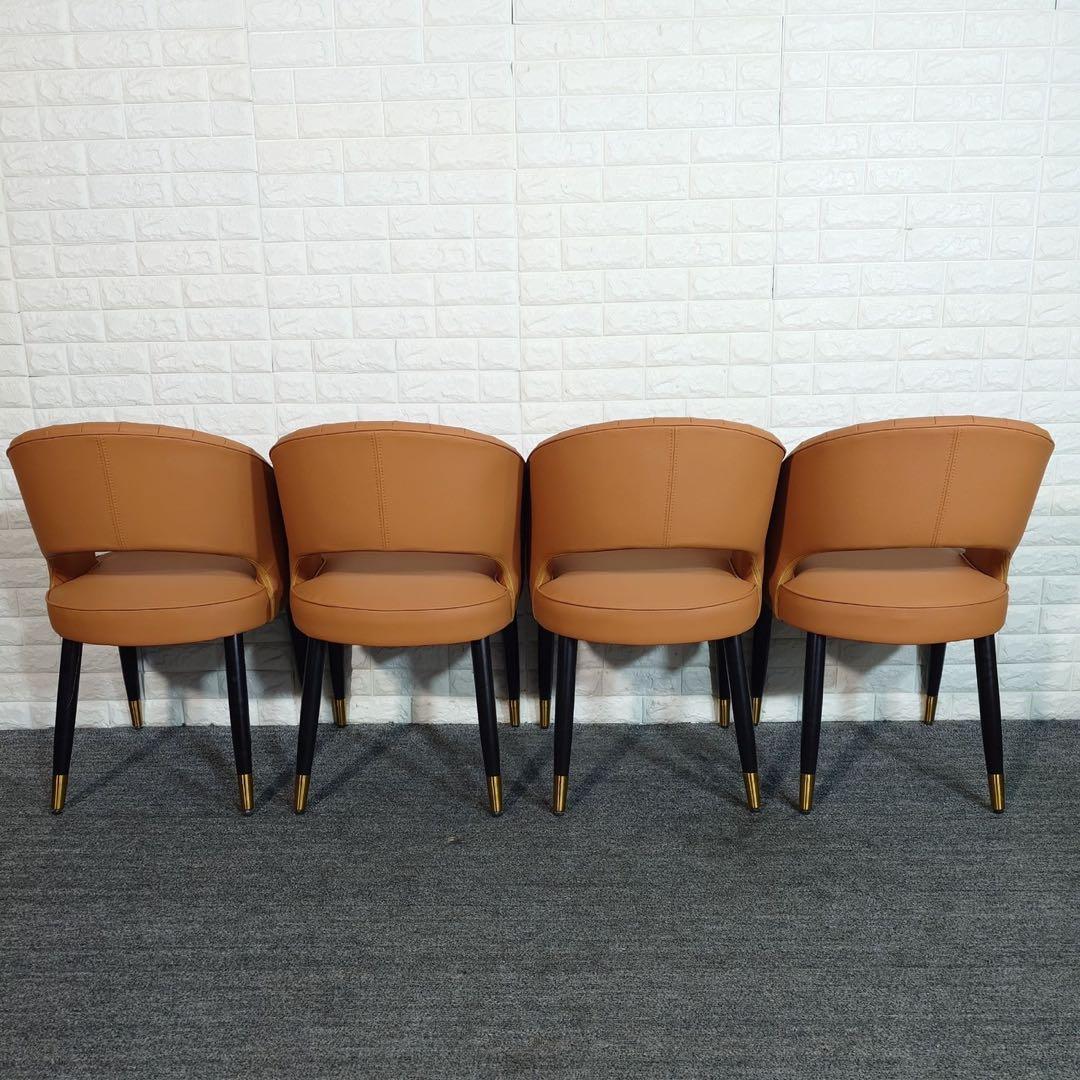 ダイニングチェア 4脚セット シンプル 木製フレーム 家具 インテリア J011