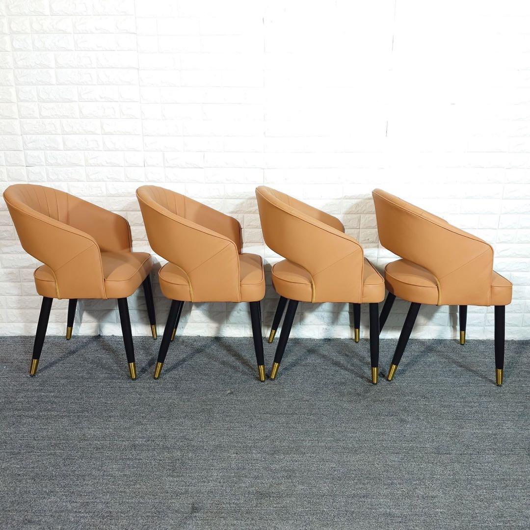 ダイニングチェア 4脚セット シンプル 木製フレーム 家具 インテリア J011