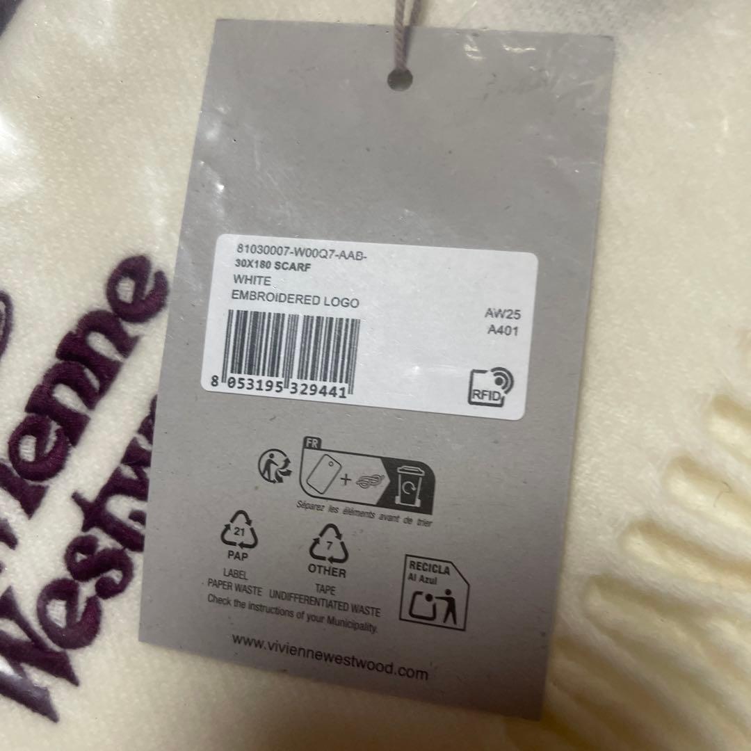 Vivienne Westwood マフラー ホワイト 箱無し