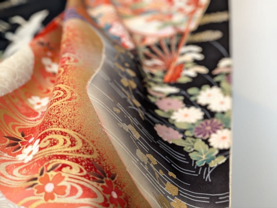 Kyoka様 振袖フルセット 身丈169裄65 豪華振袖 金彩 暈し染め 黒