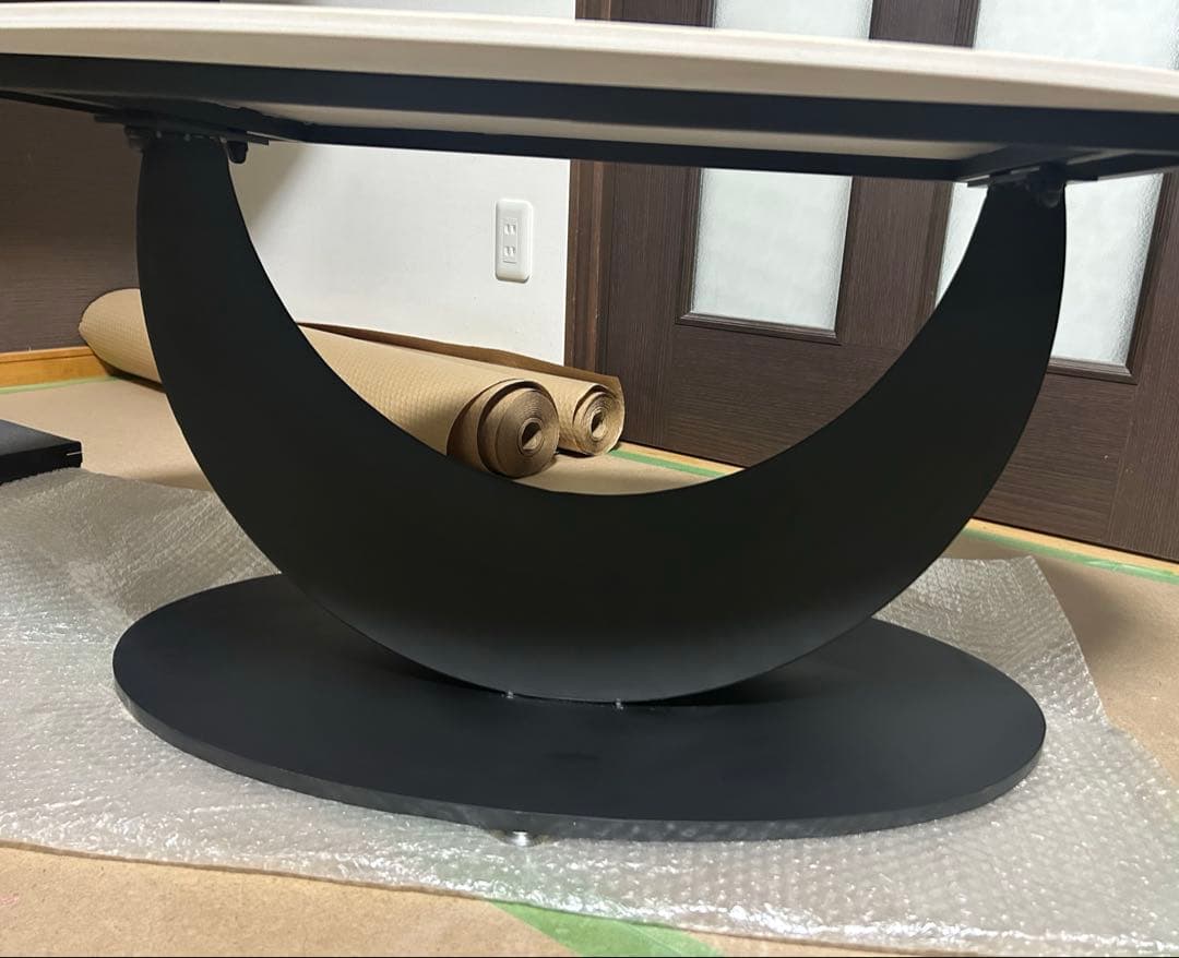 セラミックセンターテーブル ホワイト大理石風100cm