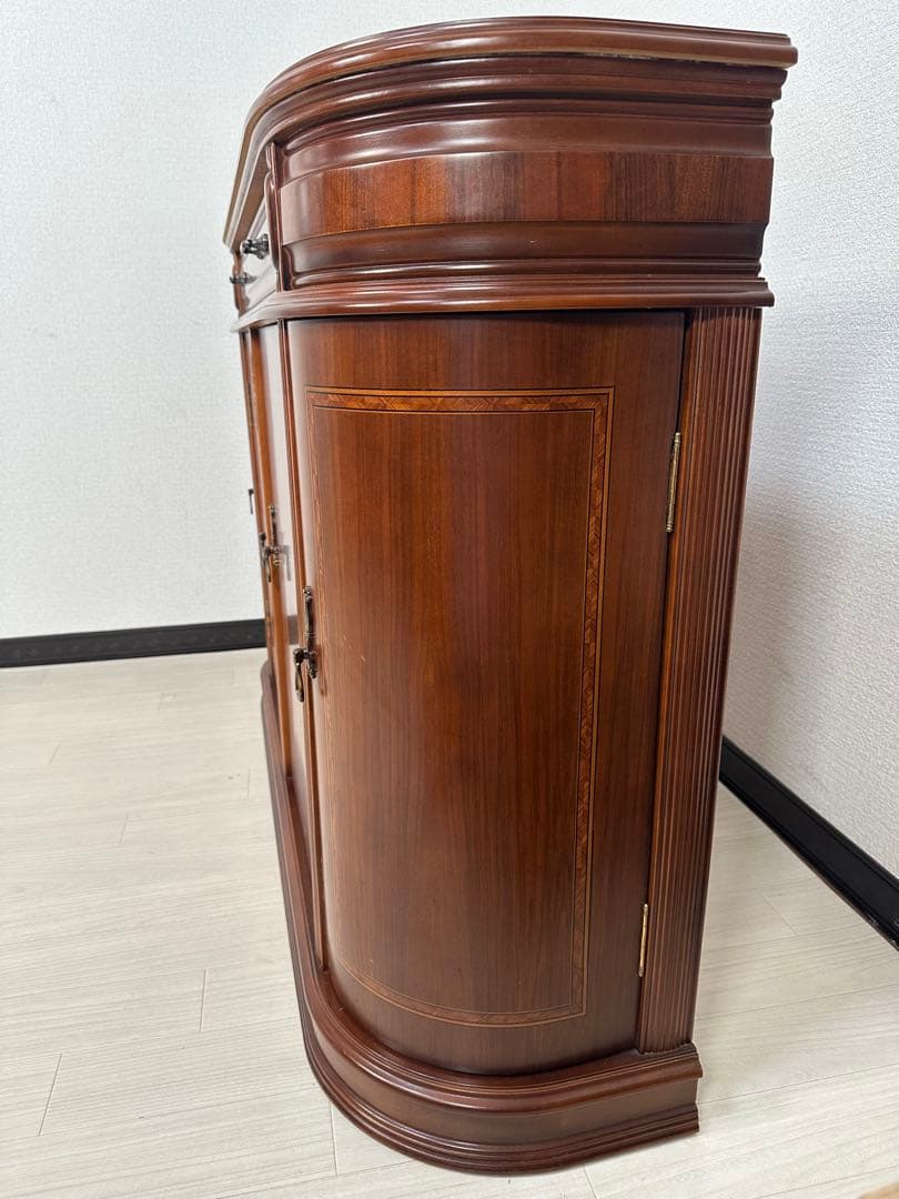 イタリア アンティーク調 象嵌 金具取手 サイドボード キャビネット ※i4※