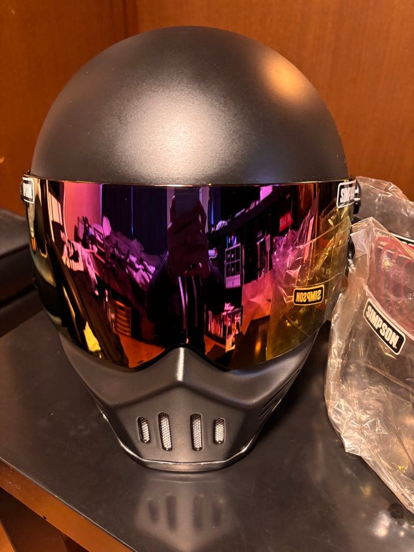 【美品】SIMSON M30 58cmフルフェイスヘルメット マットブラック