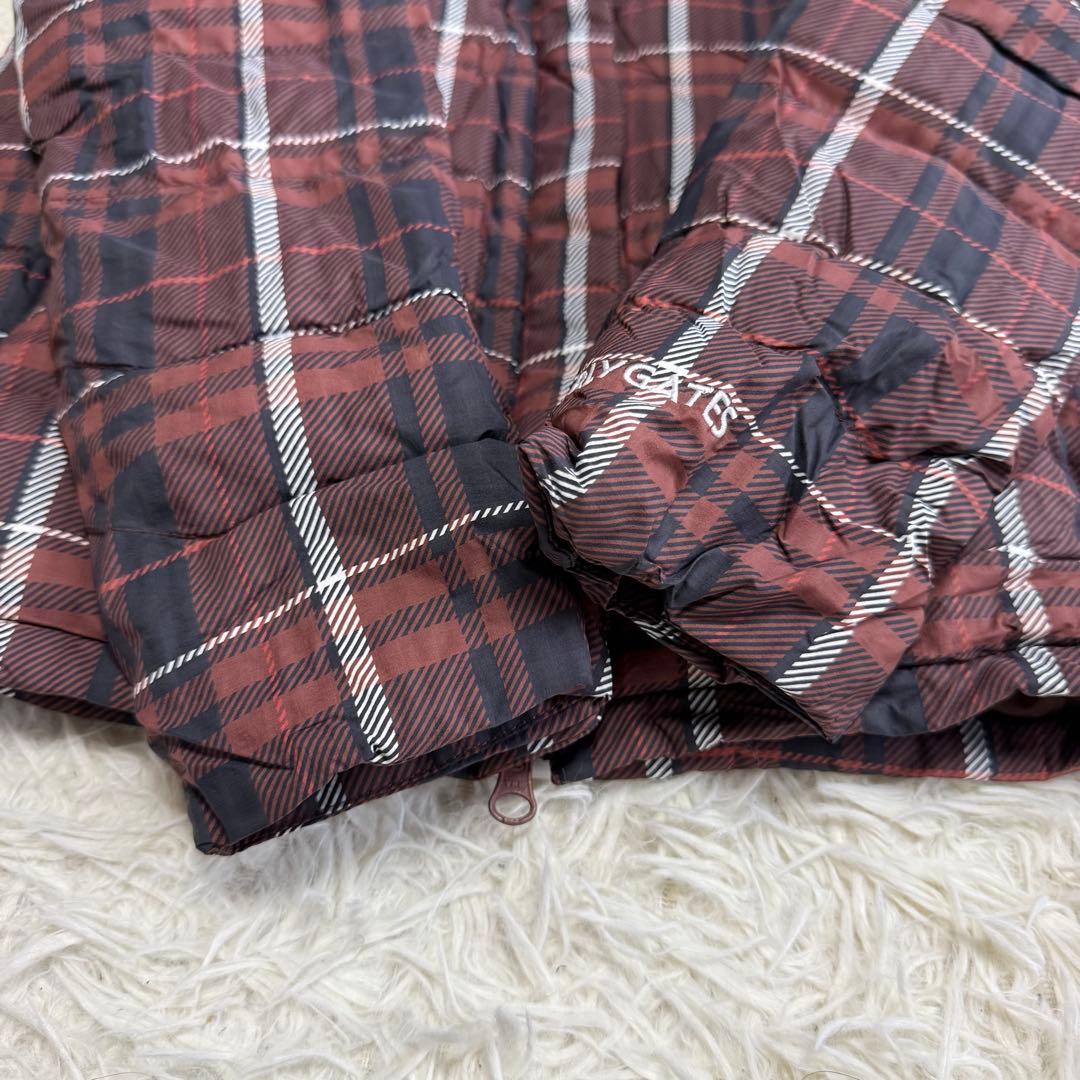 【パーリーゲイツ】美品ダウンジャケットチェック0サイズレディース