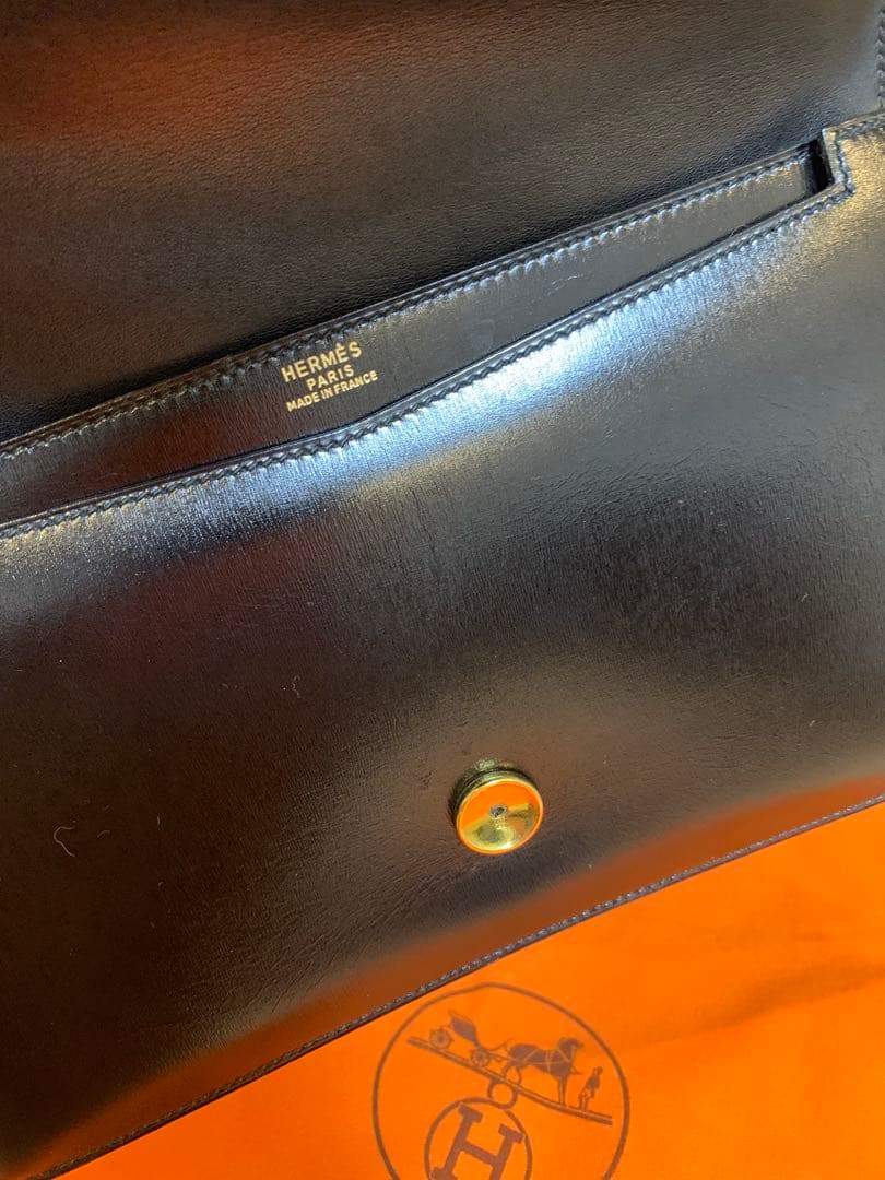 エルメス HERMES リディ ボックスカーフ ショルダーバッグ　黒　最終価格