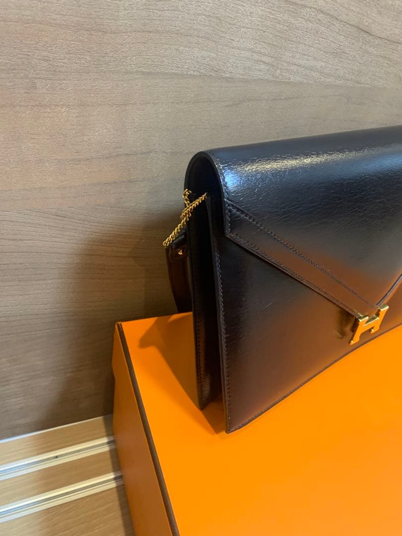 エルメス HERMES リディ ボックスカーフ ショルダーバッグ　黒　最終価格