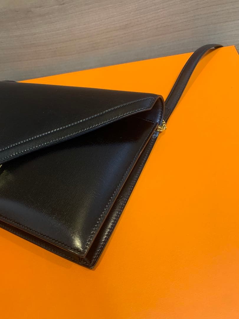 エルメス HERMES リディ ボックスカーフ ショルダーバッグ　黒　最終価格