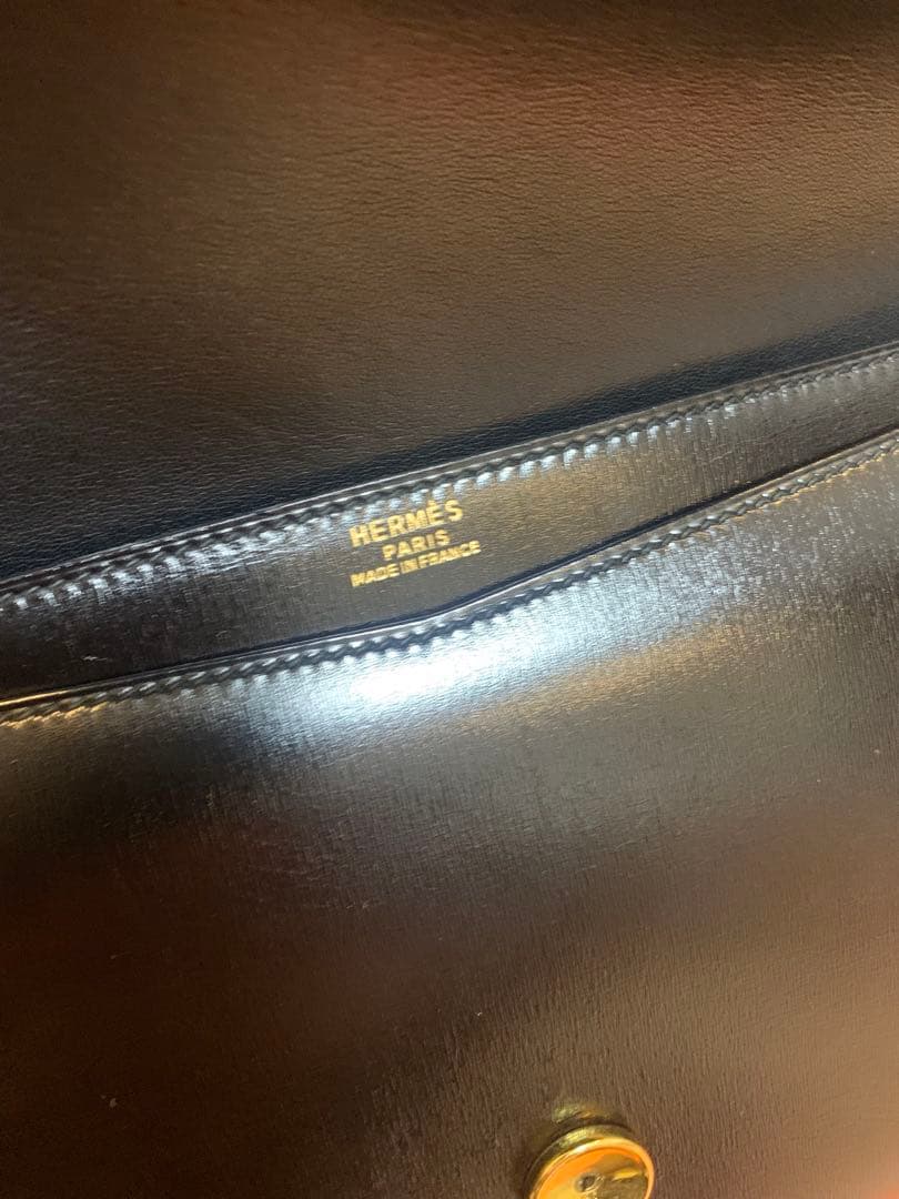 エルメス HERMES リディ ボックスカーフ ショルダーバッグ　黒　最終価格