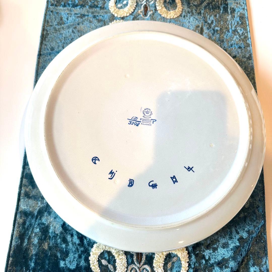 難あり！北欧ヴィンテージロイヤルコペンハーゲンテネラ丸皿 32cm