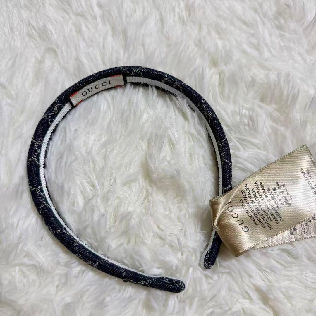 GUCCI デニム ヘアバンド カチューシャ