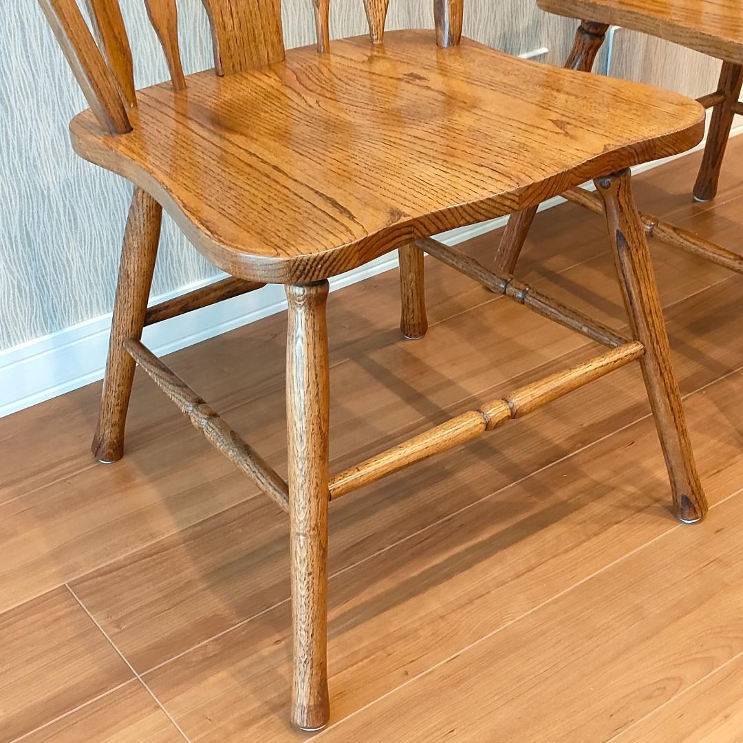 美品　ウィンザーチェア②　フープバック　オーク材　2脚セット