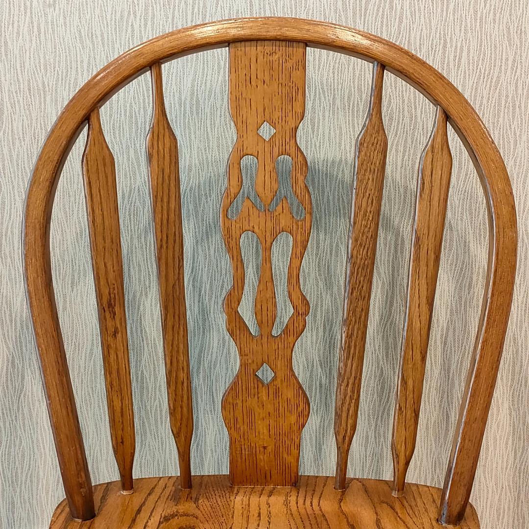 美品　ウィンザーチェア②　フープバック　オーク材　2脚セット