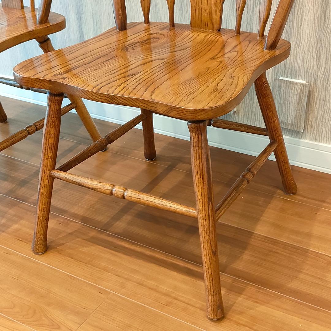 美品　ウィンザーチェア②　フープバック　オーク材　2脚セット