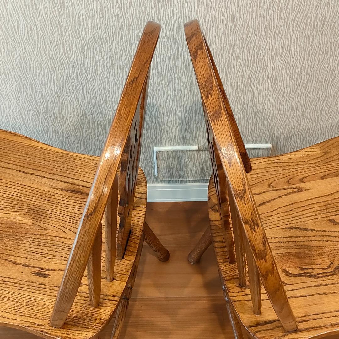 美品　ウィンザーチェア②　フープバック　オーク材　2脚セット