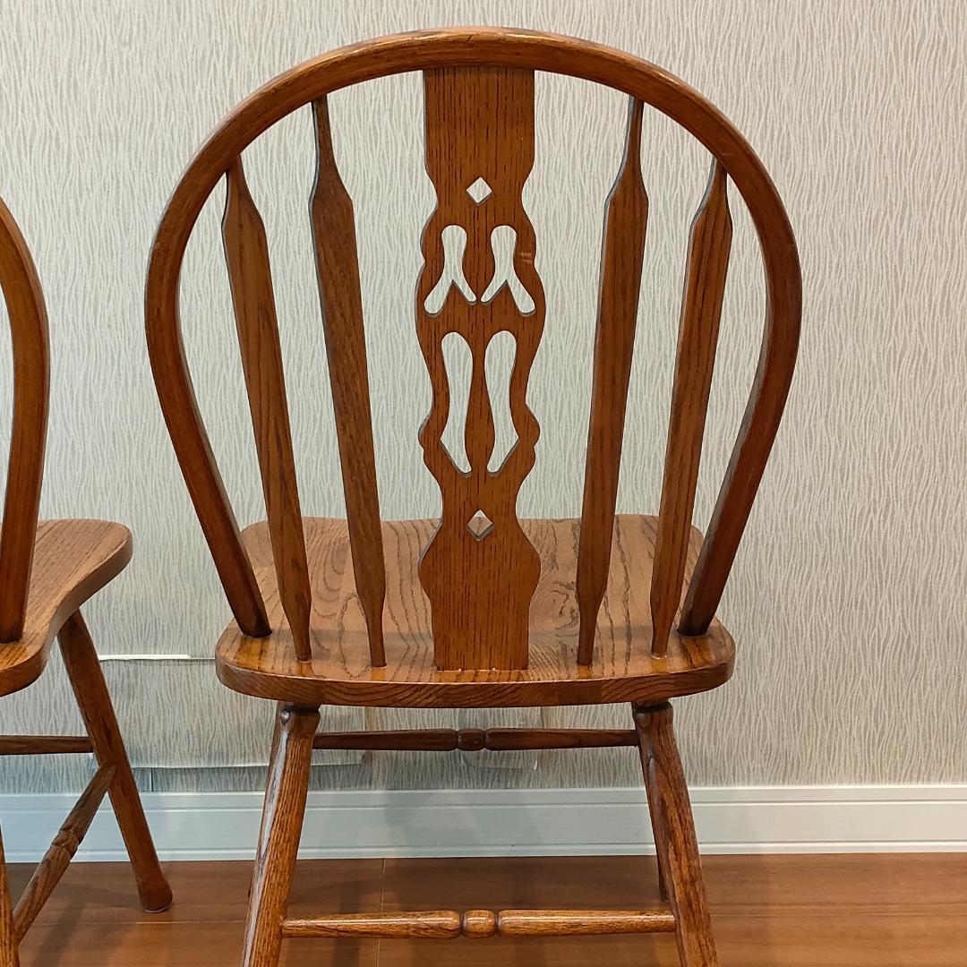 美品　ウィンザーチェア②　フープバック　オーク材　2脚セット