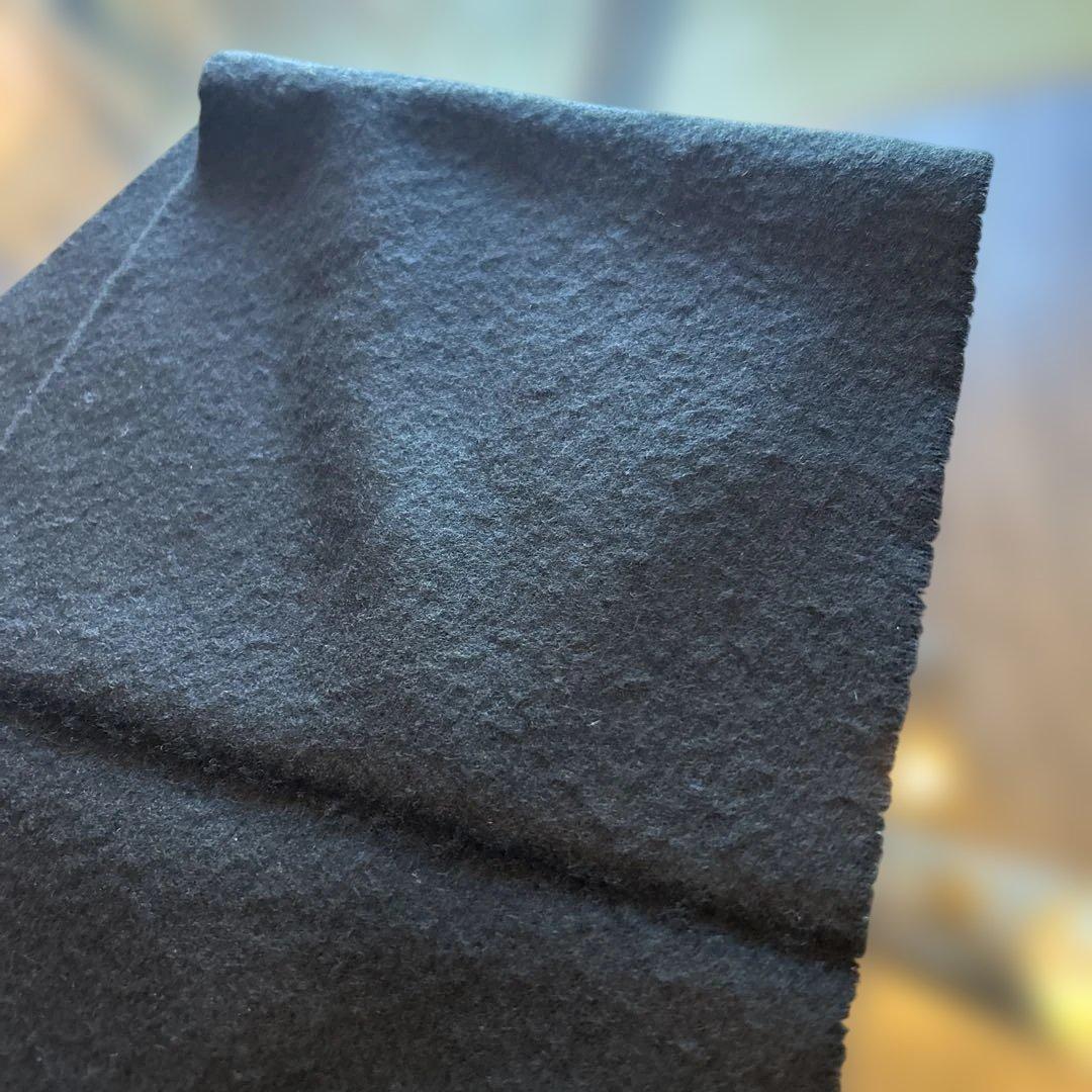 ★★Johnstons of Elgin ブラック マフラー★★クリーニング済み