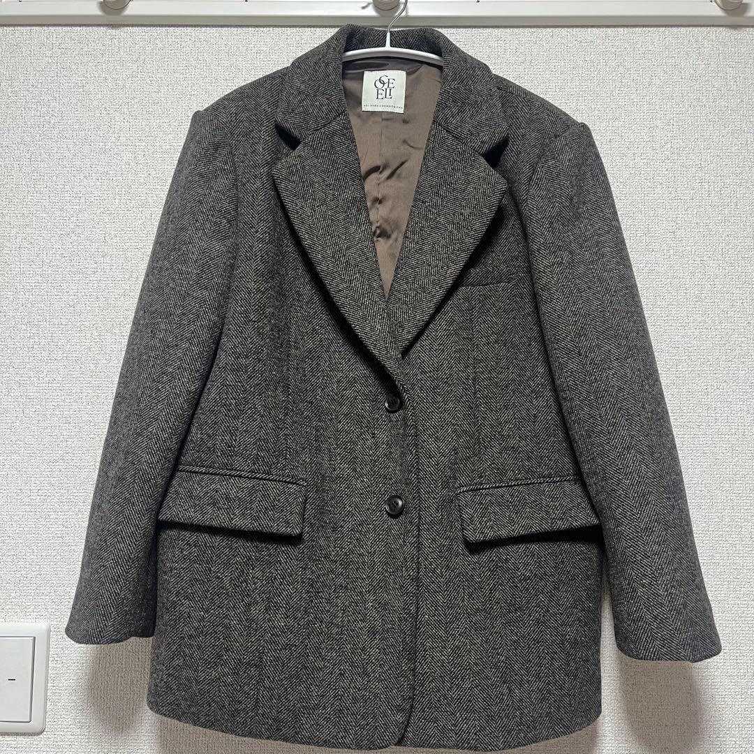 COELIE 伊原葵 オーバーショルダー テーラードジャケット ダークブラウン