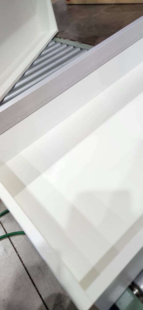 ◎7023 ステンレス頑丈鏡面カウンター幅120　ホワイト