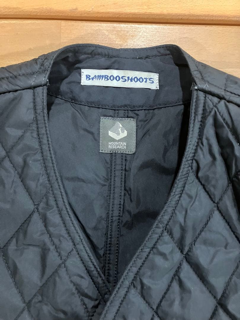 BAMBOO SHOOTS マウンテンリサーチ　キルティングベスト　黒　XL