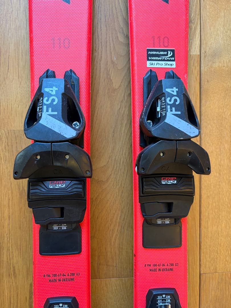 FISCHER FS4 110cm スキー板、ストック付き